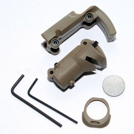 Red laser device for GLOCK and BARAK pistols with lateral groove